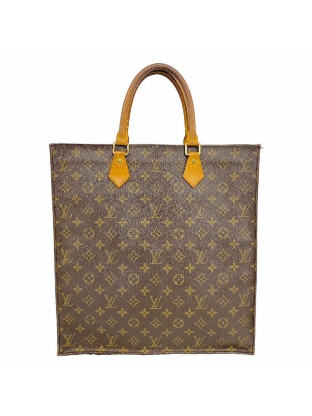 Louis Vuitton Tote Bag Monogram Sac Plat Brown